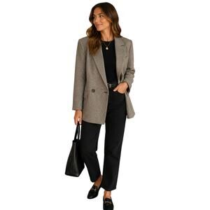 Vintage Mondi Women’s Wool Blend Double Breasted Blazer Made in Germany
